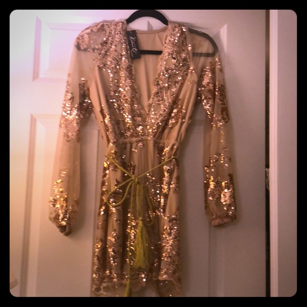 Nude Sequin Jumper